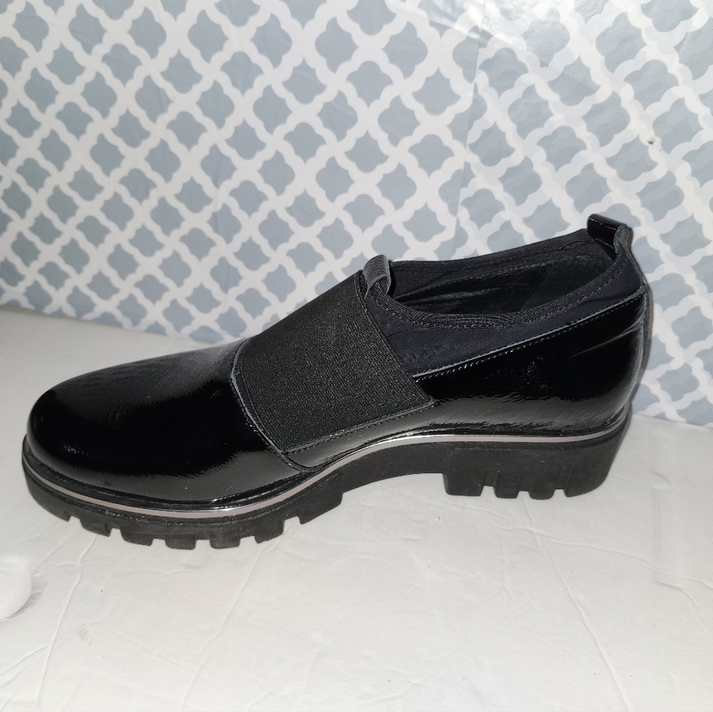Ateliers Black Patent Leather Women's Shoes Size 40 Made in Spain